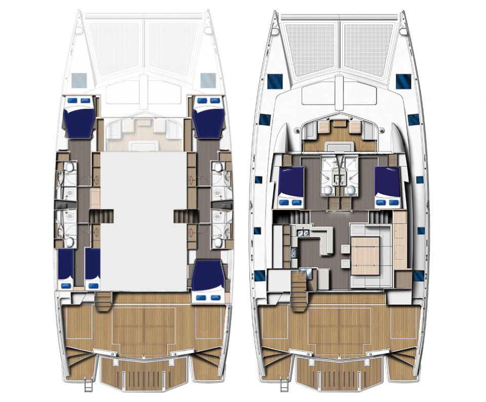moorings 5800 legacy - 6 cabin catamaran the moorings